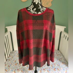 Maurice’s 24/7 2X Christmas plaid pullover